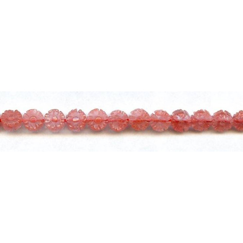 276-1226 Cherry Quartz <br>8-9mm Flower