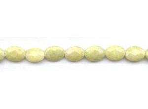 Lemon Jade 10x14 Faceted Flat Oval