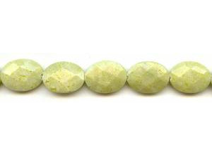 Lemon Jade 15x20 Faceted Flat Oval