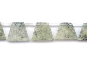 Green Tourmalinated Quartz 26x20 Fancy Drop