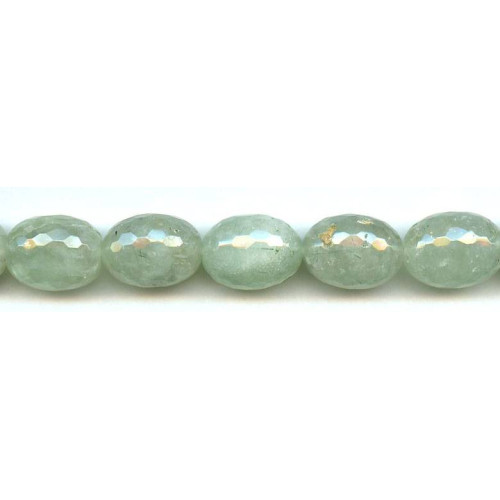 278-1032 Green Tourmalinated Quartz <br>15x20 Faceted Oval