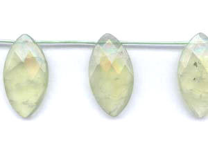 Green Tourmalinated Quartz 22x40 Marquise Briolette