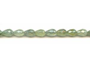 Green Tourmalinated Quartz 8x12 Faceted Teardrop