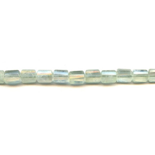 278-1063 Green Tourmalinated Quartz <br>8x10 Strip-faceted Oval Tube