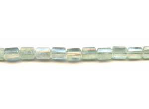 Green Tourmalinated Quartz 8x10 Strip-faceted Oval Tube