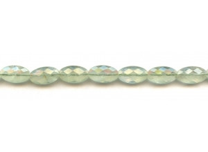 Green Tourmalinated Quartz 8x14 Faceted Flat Oval