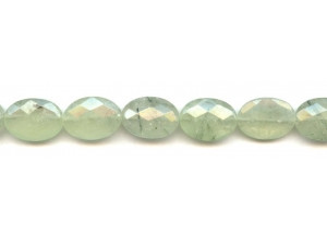 Green Tourmalinated Quartz 13x18 Faceted Flat Oval