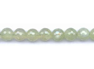 Green Tourmalinated Quartz 14mm Faceted Round