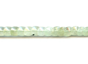 Green Tourmalinated Quartz 10x Faceted Lentil