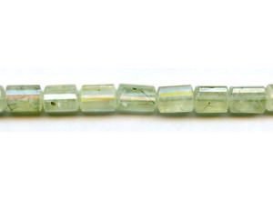 Green Tourmalinated Quartz 9x13 Faceted Tri-Tube