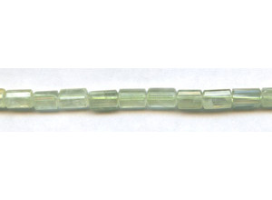 Green Tourmalinated Quartz 7x10 Faceted Tri-Tube