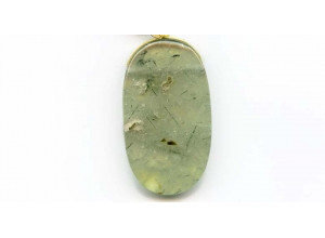 Green Tourmalinated Quartz 48x27 Pendant