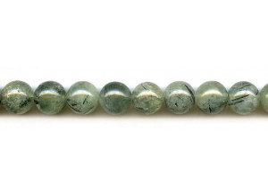 Green Tourmalinated Quartz 12mm Round