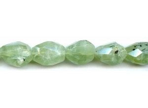 Green Tourmalinated Quartz 16-18x Faceted Nugget