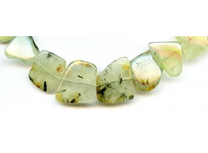 Green Tourmalinated Quartz 13-26x Flat Tumble