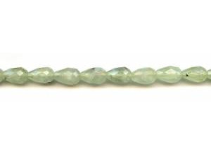 Green Tourmalinated Quartz 8x12 Faceted Teardrop