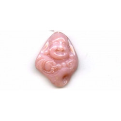Pink Opal 46x37 Carved Pendant