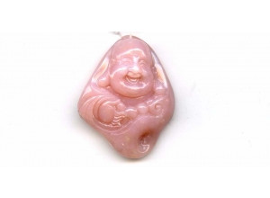 Pink Opal 46x37 Carved Pendant