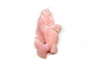 Pink Opal 54x26 Carved Pendant