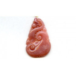Pink Opal 50x35 Carved Pendant