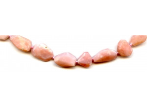 Pink Opal 8-10x Faceted Flat Nugget