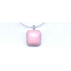 Pink Opal 20x22 Faceted Cabochon Pendant