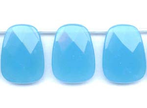 Turquoise Quartz 30x40 Faceted Flat Drop