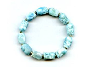 Larimar 10mm Carved Pichiu Bracelet