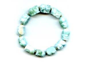 Larimar 11mm Carved Pichiu Bracelet