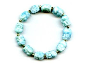 Larimar 11mm Carved Pichiu Bracelet