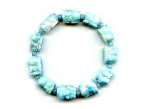 Larimar 11-12mm Carved Pichiu Bracelet