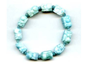 Larimar 11-12mm Carved Pichiu Bracelet