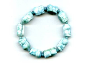 Larimar 13-14mm Carved Pichiu Bracelet