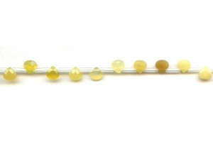 Yellow Opal 6mm Flat Pear Briolette