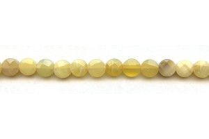 Yellow Opal 8mm Faceted Coin