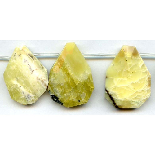 289-1067 Yellow Opal <br>35-40x Faceted Slab Drop