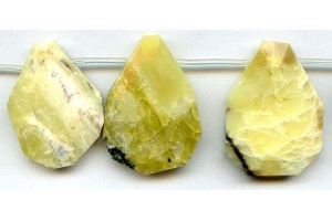 Yellow Opal 35-40x Faceted Slab Drop