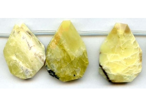 Yellow Opal 35-40x Faceted Slab Drop