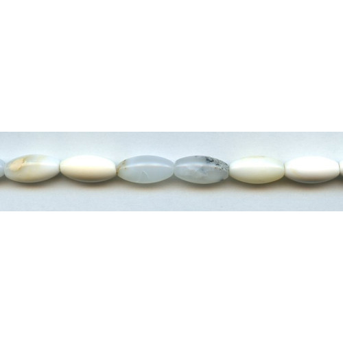 291-1044 White Opal <br>8x16 Oval Rice