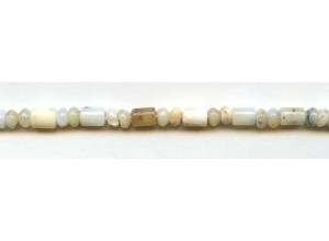 White Opal 6x8 Tube + 6mm Rondell