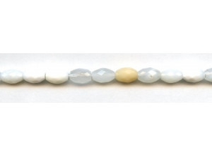 White Opal 7x10 Faceted Oval Rice