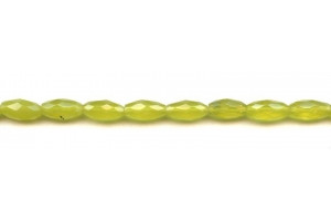 Olive Quartz 6x12 Faceted Oval Rice