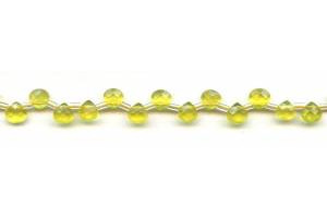 Olive Quartz 6x6 Flat Pear Briolette