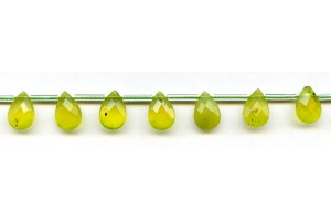 Olive Quartz 8x12 Flat Pear Briolette