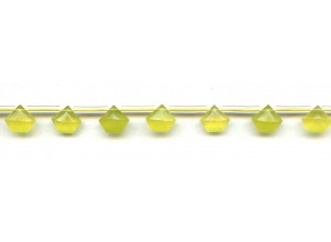 Olive Quartz 8mm Pentagon Briolette