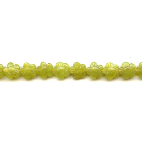 295-1073 Olive Quartz <br>12mm Flower