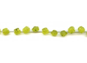 Olive Quartz 8mm Flower