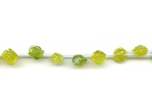 Olive Quartz 10mm Flower