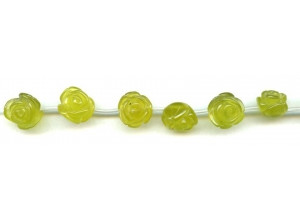 Olive Quartz 12mm Flower