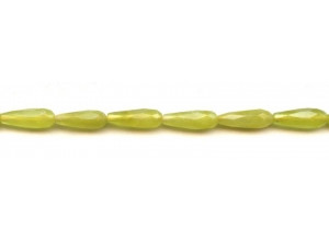 Olive Quartz 6x16 Faceted Teardrop